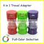 Colorful universal USB travel adapter