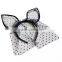 Women's Girls Fashion Lace Black Cat Ears Dot Veil Hair Band Head Band                        
                                                Quality Choice