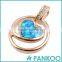 2016 Factory Directly Heart on the Loop Opal Sterling Silver Necklace Pendant for Lady