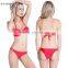 2016 New Ladies swimming Nylon Halter Swimsuit and foreign high-grade steel holders hard Bikini cup together