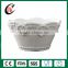 Wholesale White Embossed ceramic soup bowl/Relief porcelain salad bowl