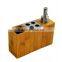 DT001/Eco Friendly Bamboo Bathroom set Trio Soap Pump Caddy, Innovations 5 Piece Bamboo Bathroom Vanity Set