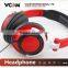 VCOM 2015 Fashion Wired DJ Headphone White Red From China Factory