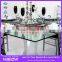 hibow furniture modern tempered glass party table