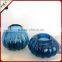 Unique design mouth blown dark blue pumpkin shaped art murano glass vase