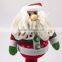 Plush Long Leg Santa Claus Stuffed Christmas Home Decoration Toy With Light Up Led Buttons