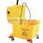 Plastic yellow wringer cart with good quality