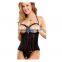 European Sexy Women Babydoll Sexy Lingerie Dress With G-string Plus Size