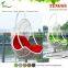TG15-0146 Outdoor furniture white synthetic rattan wicker swing chair