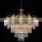 Rococo Style Crystal Bronze Chandelier For Living Room/ Elegant Crystal Chandelier Decorated Pendant Light