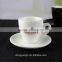 Factory direct wholesale porcelain black & white coffee cup and saucer