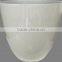 Black & White Glazed Plastic Flower Pot Round