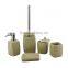 Stoneware cement wholesale white resin bathroom accessories set with modern design