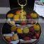 wedding fancy decor ceramic double layer porcelain 3 tier cake stand