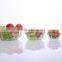 Set 3 Clear Cheap Large Glass Salad Bowls