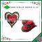 Colored decorative christmas wicker hearts