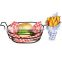 Fry Basket Fast Food Metal Wire Storage Basket with Chips Cone Holder