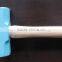 Blue painted sledge hammer with plastic coating handle