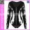 Wholesale Newest Shiny Sexy Dress Club Wears Sexy Leather Babydoll Dress