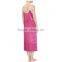 plain color high quality ladies satin night skirt pajamas