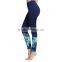 ladies compression high waisted yoga leggings with sublimation printing