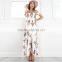 Maxnegio off shoulder backless bohemian girls smoking high slit dress