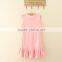 Hot Mom And Daughter Dresses Summer Sleeveless Pink Printed Mother And Kids Family Matching Clothes Design With Fish Cut