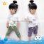 SS-977G Summer Casual Girl Set , Clothing Set Suit For Baby Girls 2 pcs Chilren Sets