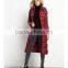 Hot Sale Ladies Detachable Hood Fake Down Long Jacket