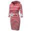 hot custom latest design women long pullover hoodie dress