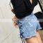 Runwaylover 4896 Europe Style New Design Tie Denim Summer Short
