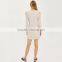 Belted cold shoulder long sleeve coat style blazer dress for women