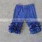 Hot sale kids girl denim ruffle icing capris boutique baby children girl leggings capri