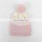 Western style colors autumn and winter women's knit hat outdoor warm hair ball cap