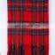 inner mongolia factory wholesale stock 2017 autumn winter warm women scarf fashionable scotland tartan check plaid wool shawl