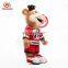 Customized plush animal bull mascot toy for football team