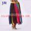 Tribal Rainbow Colorful Chiffon Professional Belly Dance Skirt Costume Q-6016#