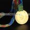 Custom brief style sport games with ribbon metal medal