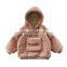 6138/Newest fashion plush infant girl warm winter sweater hooded thicken toddler girls pullover top