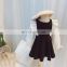 2020 autumn new French niche hit color little girl puff sleeve waist girl shirt baby dress trend