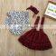 Summer Toddler Kid Baby Girl Sets Clothes Leopard Rompers + Strap Dress Headband 3Pcs Outfit Set