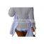 New Personality Elegant Fashion Tops Women O Neck Patchwork Long Sleeve Hoodie Casual Ruffles Loose Empire Waist Sweatshirt