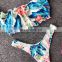 Bandage Bikini Women Ruffle Swimwear Biquini Floral Printed Swimsuit Girl Biquini Push Up Monokini Retro Trikini Mujer Badpak