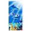 Cheapest 2021 Creative Soft Blue Stripe And Dolphin Pattern Printed Reactive Print Microfiber Cotton Beach Towel