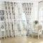 Manufacturer direct sale American rural style cotton and linen plant printed semi-shading bedroom living room blackout curtain