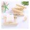 6Pcs Natural Bamboo Wood Bathroom Shower Soap Dish Tray Soap Dish Concrete Storage Holder Plate