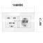 146 EU Standard Home Wall Charging Power Socket Outlet, 16A USB Germany Sockets with  Galss Panel Plug , AC110-250V