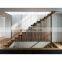 Custom oak hardwood floating wooden staircase