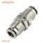 PM pneumatic brass copper bulkhead union straight quick connect air fitting connector