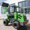 4WD mini compact front end loader ZL08 with 4 in 1 bucket for construction